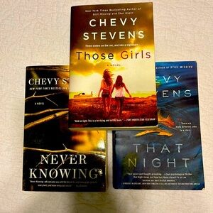 Those Girls, Never Knowing & That Night by Chevy Stevens set of 3 paperbacks